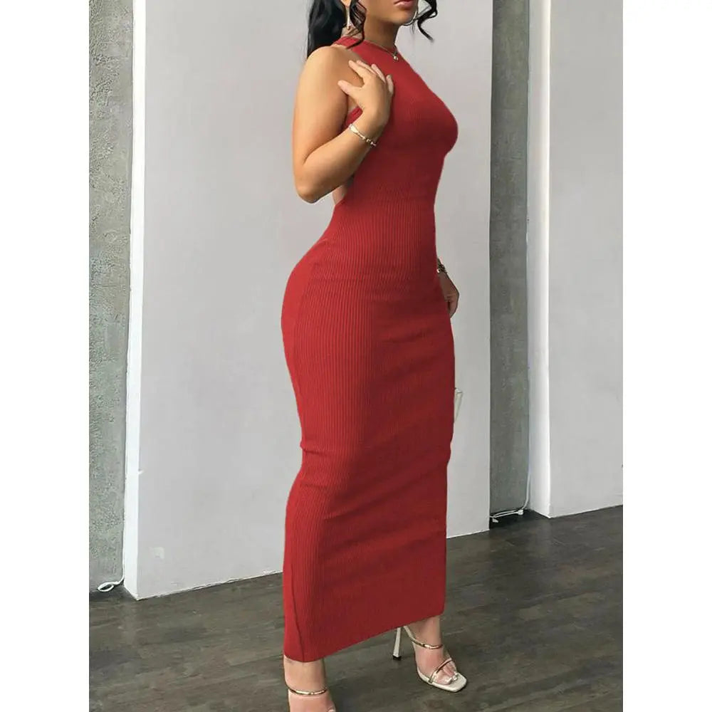 Elevate Your Summer Wardrobe with Our Elegant Bodycon Maxi Dress - A Perfect Blend of Comfort and Style